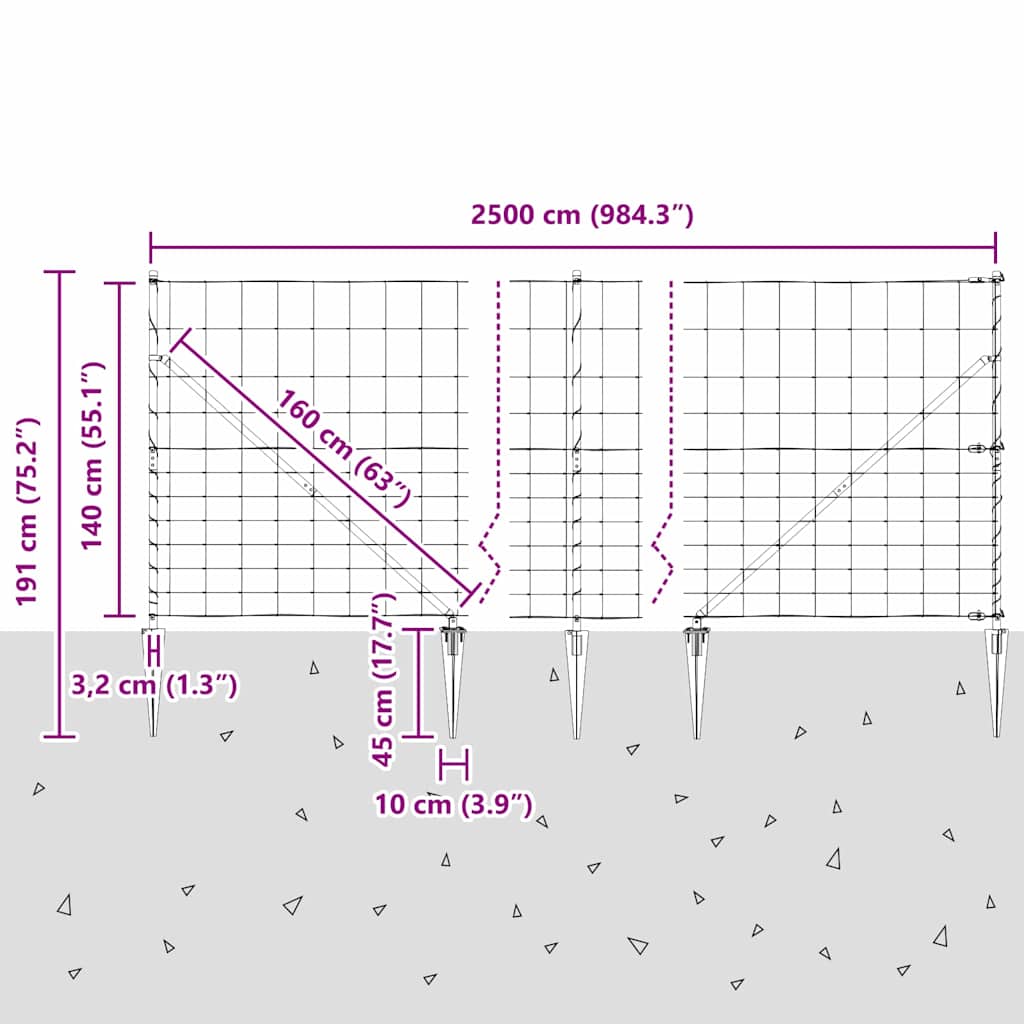 Stup za ogradu Galvanizirano 25 x 1,4 m Čelik