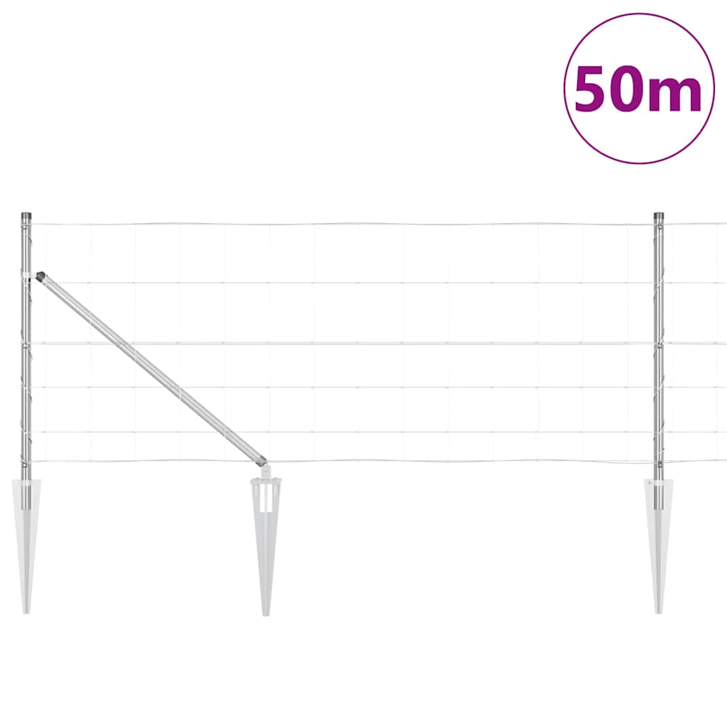 Zavareno žičano ograđivanje s bodljama 50 x 0,8 m Srebrna Mreža