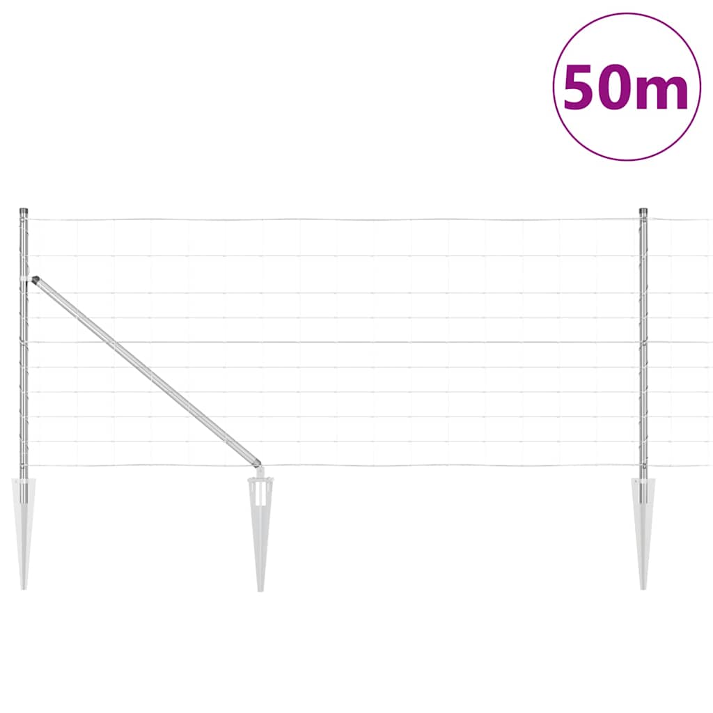 Zavareno žičano ograđivanje s bodljama 50 x 1 m Pocinčani čelik