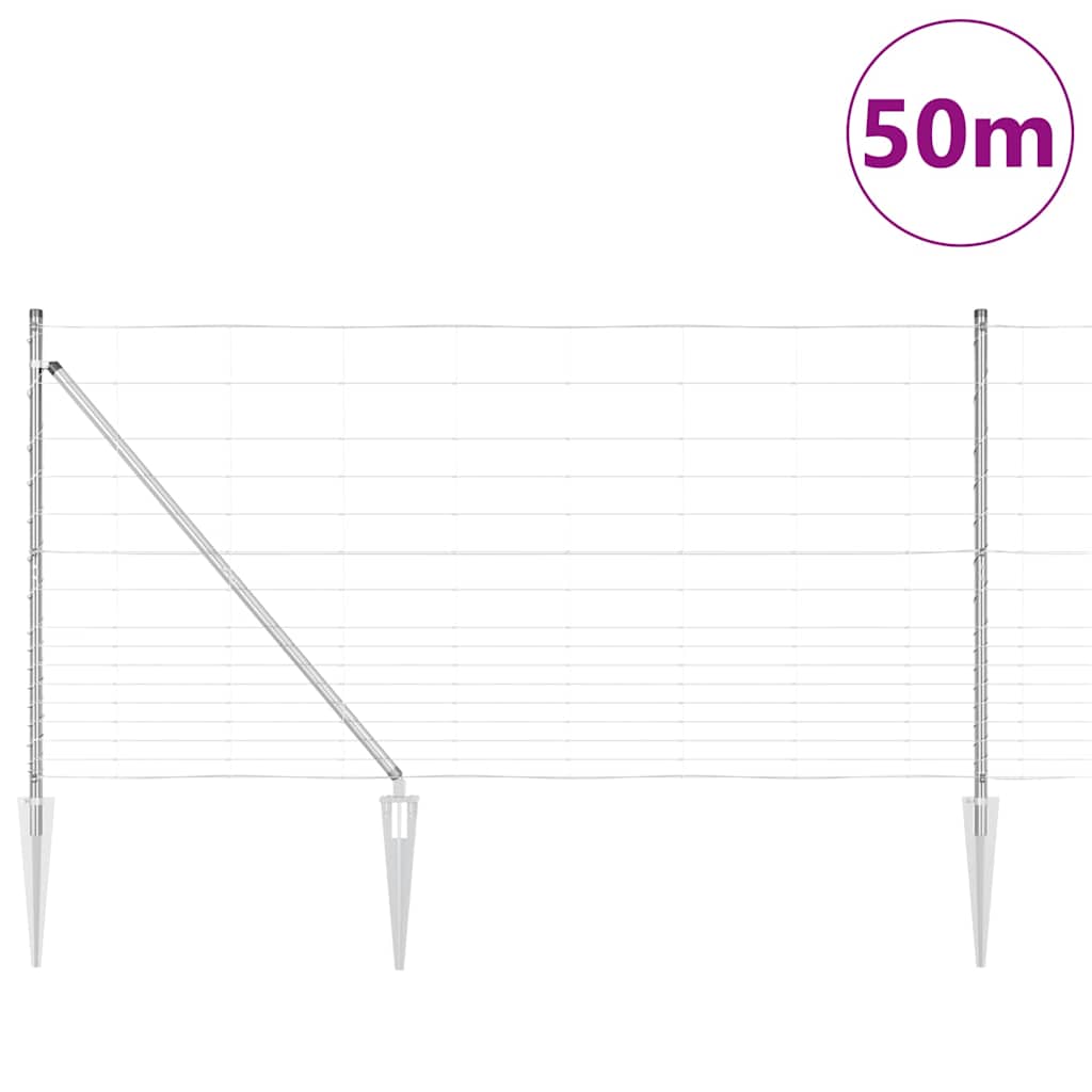 Zavareno žičano ograđivanje s bodljama 50 x 1,2 m Srebrna Mreža