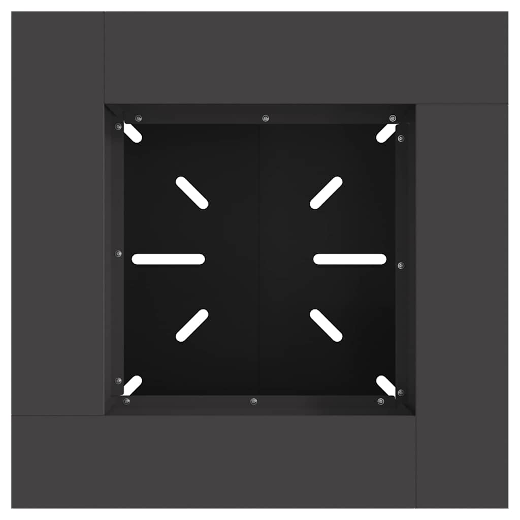 Kamin Crna 60 x 60 x 50 cm Čelik