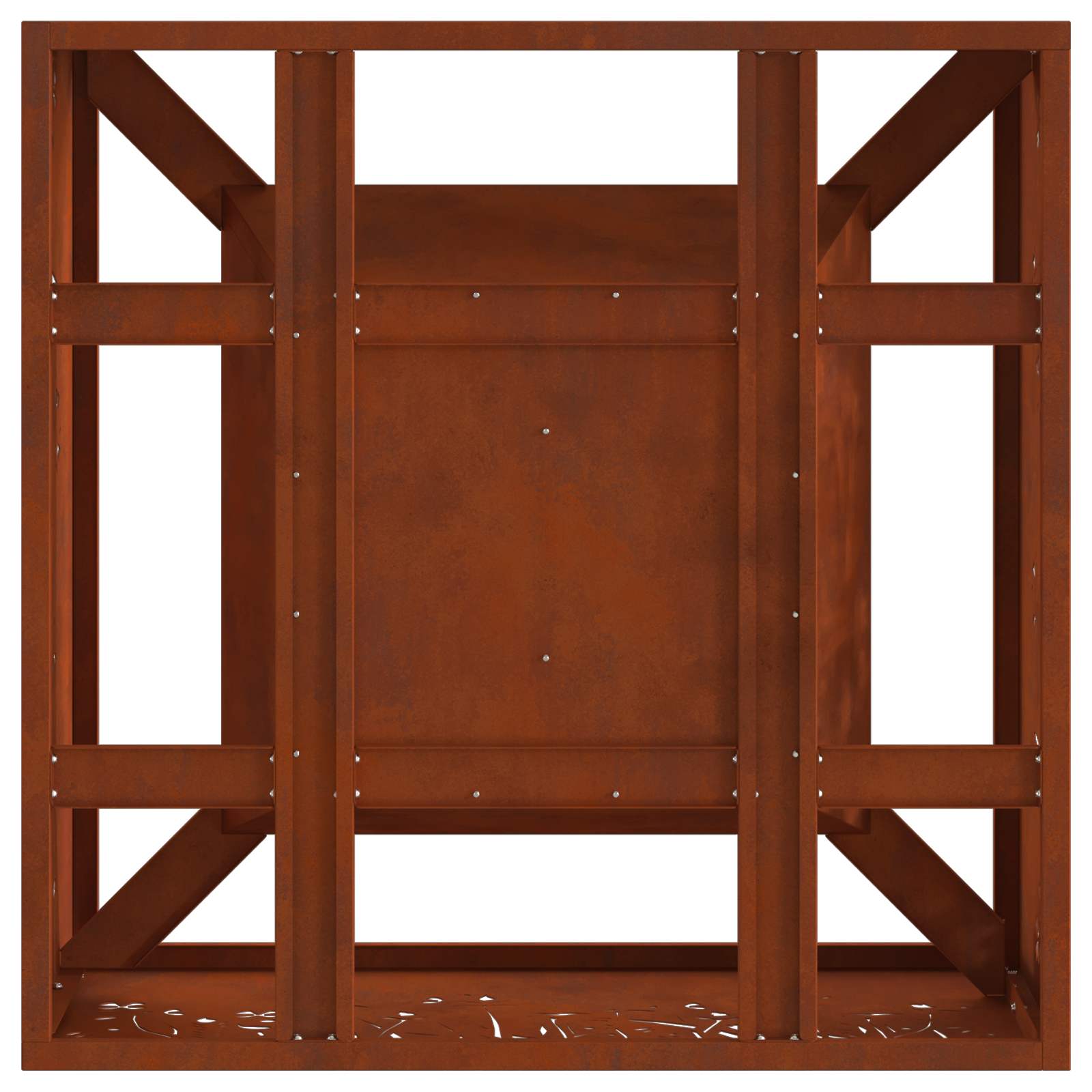 Kamin Smeđa 60 x 60 x 30 cm Čelik otporan na vremenske uvjete