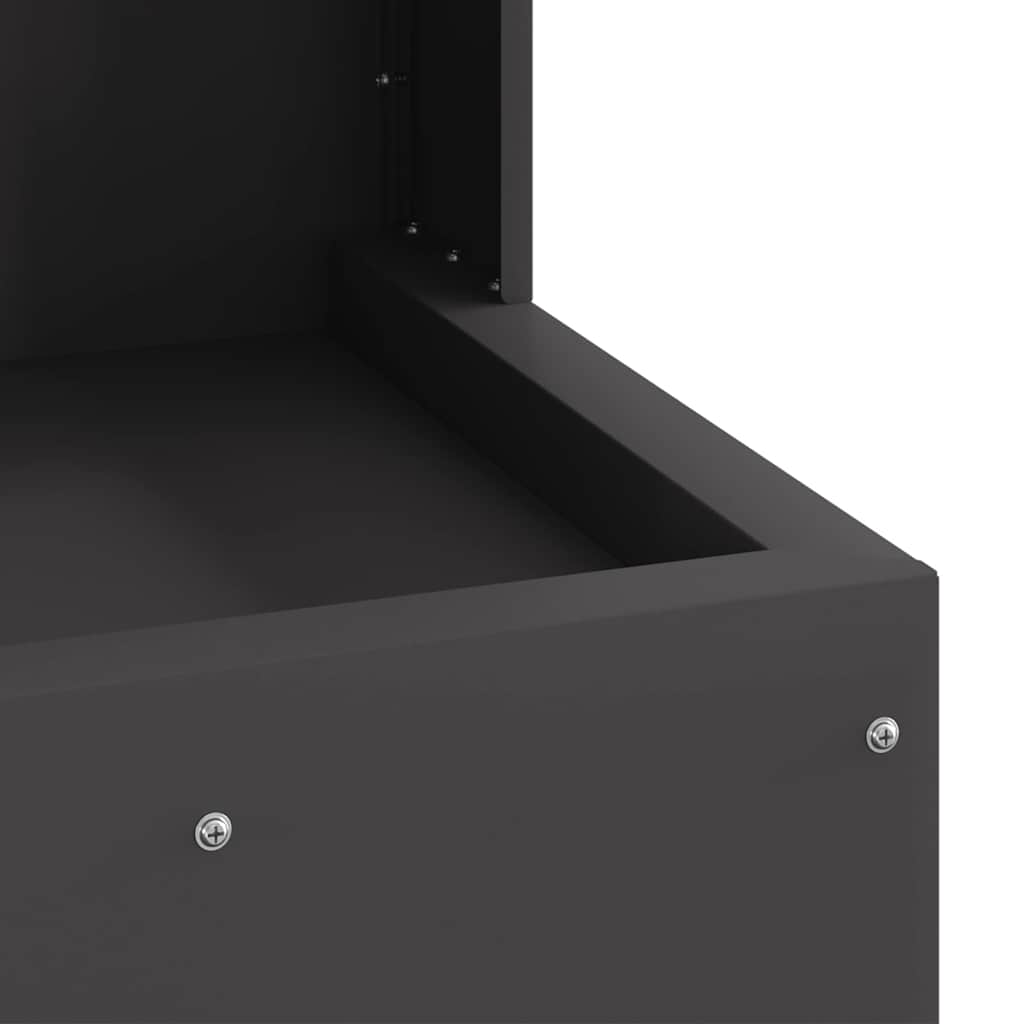 Kamin Crna 35 x 35 x 100 cm Čelik otporan na vremenske uvjete