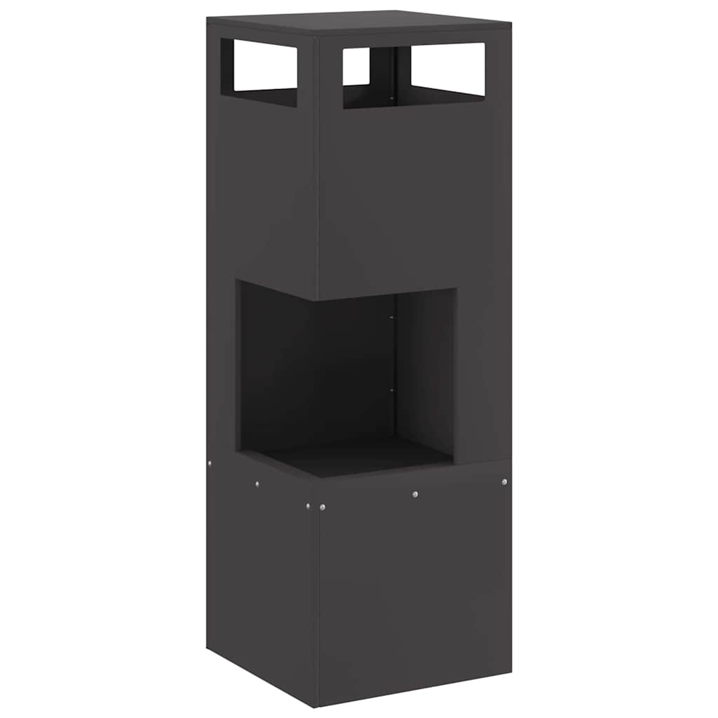 Kamin Crna 35 x 35 x 100 cm Čelik otporan na vremenske uvjete