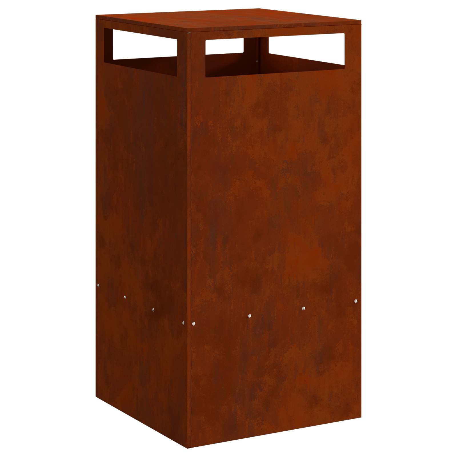 Kamin Smeđa 50 x 50 x 100 cm Čelik otporan na vremenske uvjete