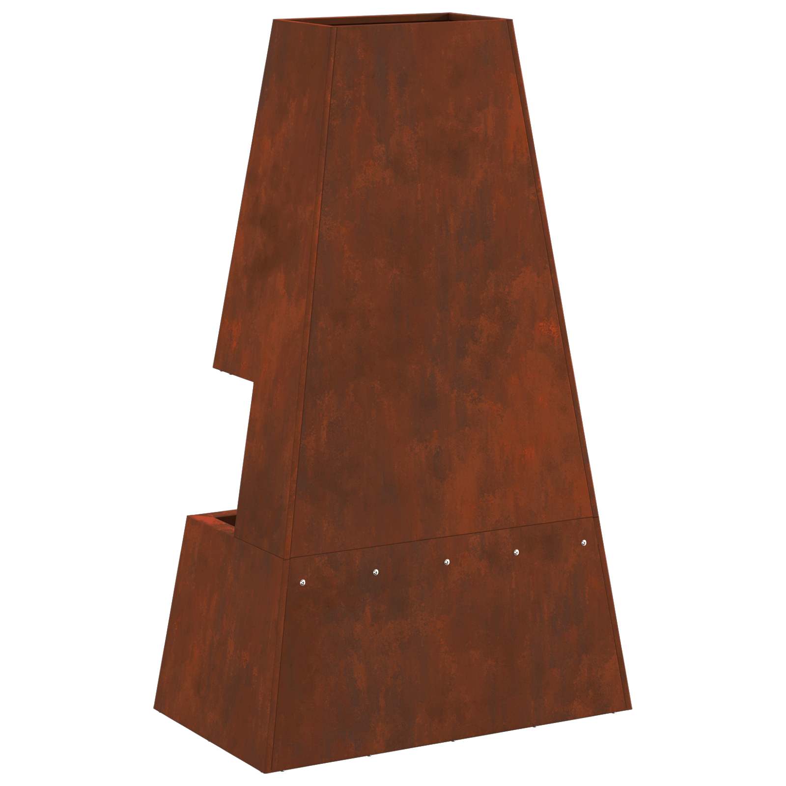 Kamin Smeđa 60 x 35 x 100 cm Čelik otporan na vremenske uvjete