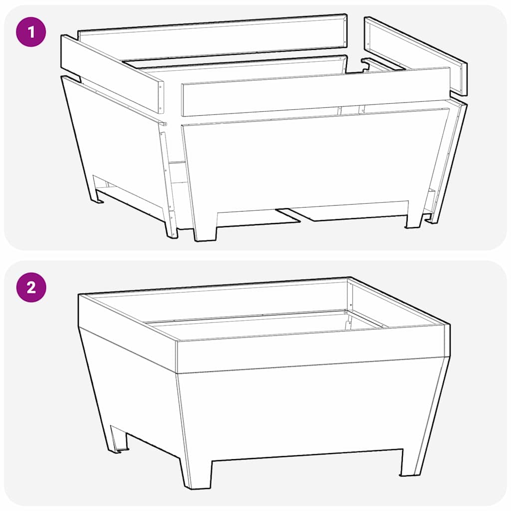 Kamin Crna 50 x 50 x 38 cm Čelik