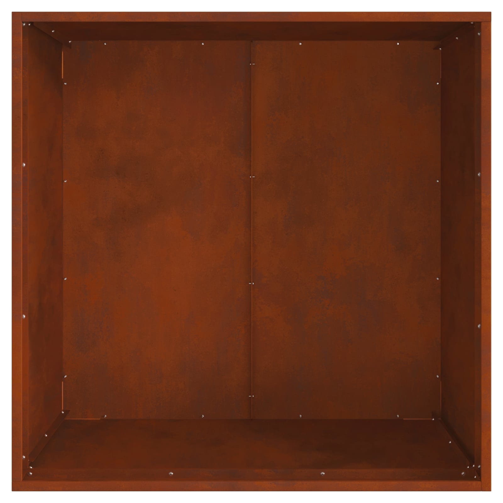 Kamin Smeđa 80 x 80 x 43 cm Čelik otporan na vremenske uvjete