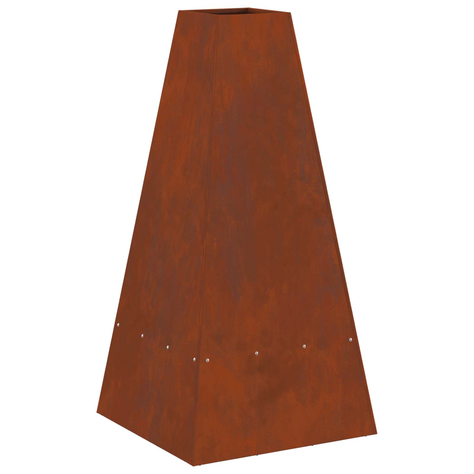 Kamin Smeđa 50 x 50 x 100 cm Čelik otporan na vremenske uvjete
