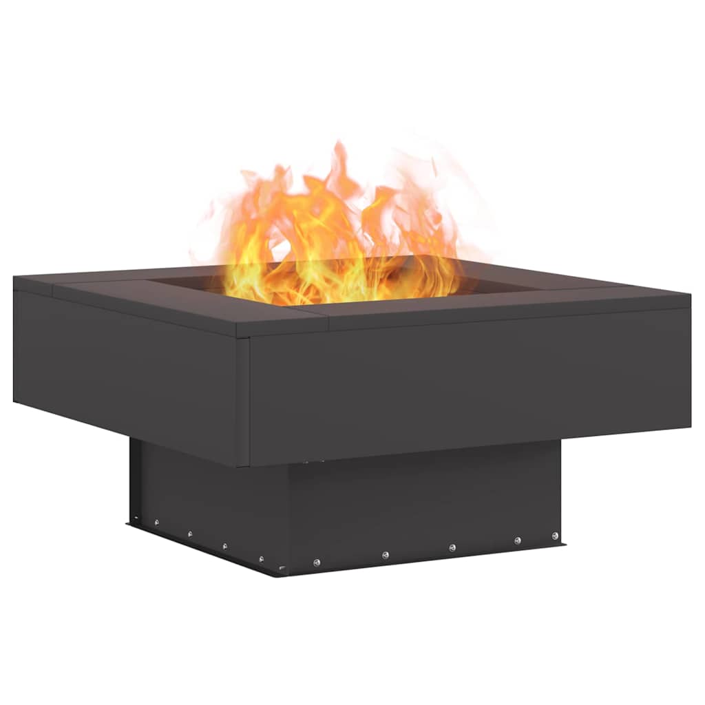 Kamin Crna 60 x 60 x 30 cm Čelik otporan na vremenske uvjete