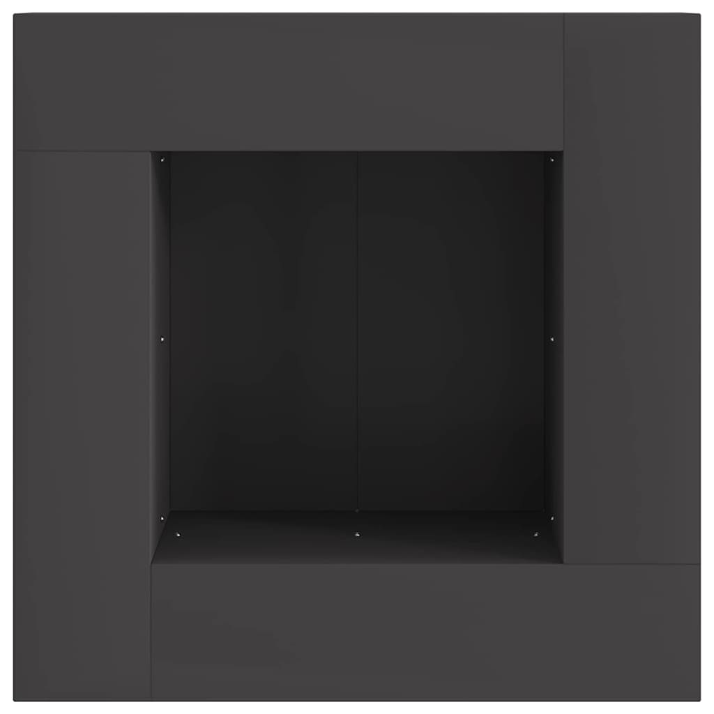 Kamin Crna 60 x 60 x 30 cm Čelik otporan na vremenske uvjete