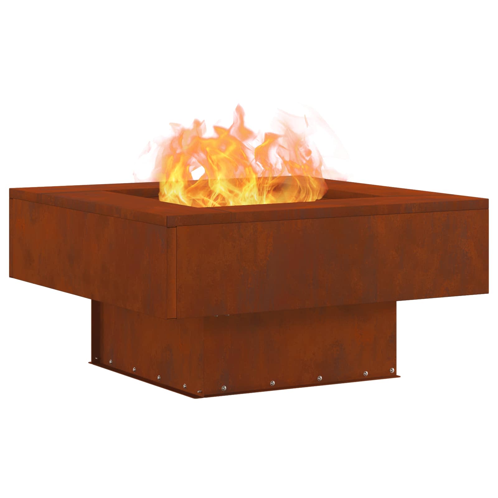 Kamin Rđa 60 x 60 x 30 cm Čelik otporan na vremenske uvjete