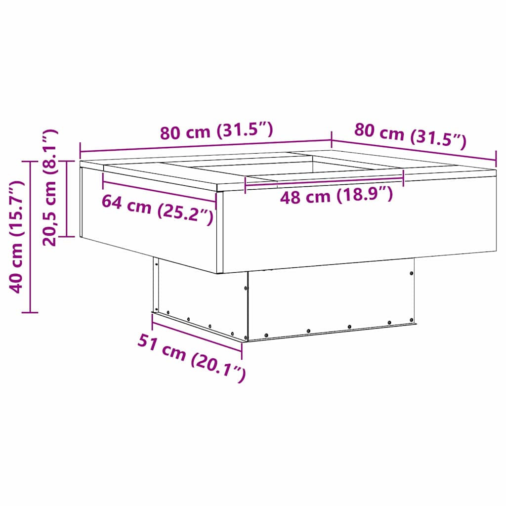 Kamin Crna 80 x 80 x 40 cm Čelik