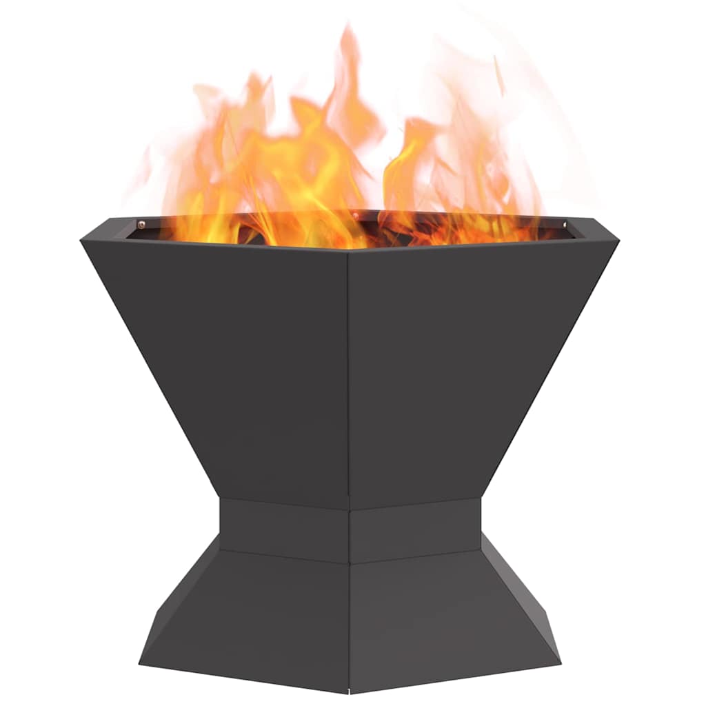 Kamin Crna 50 x 50 x 40 cm Čelik otporan na vremenske uvjete