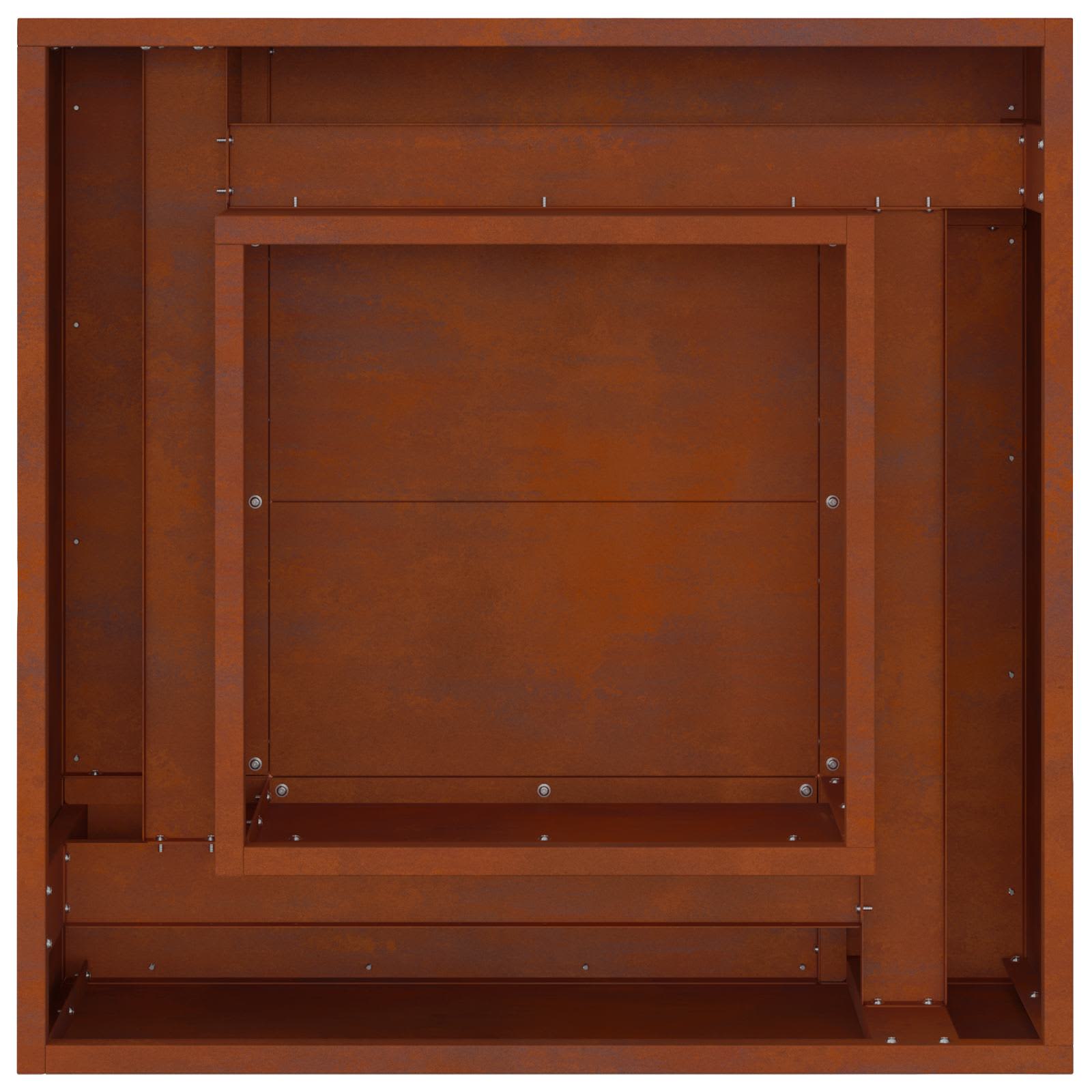 Kamin Smeđa 60 x 60 x 30 cm Čelik otporan na vremenske uvjete
