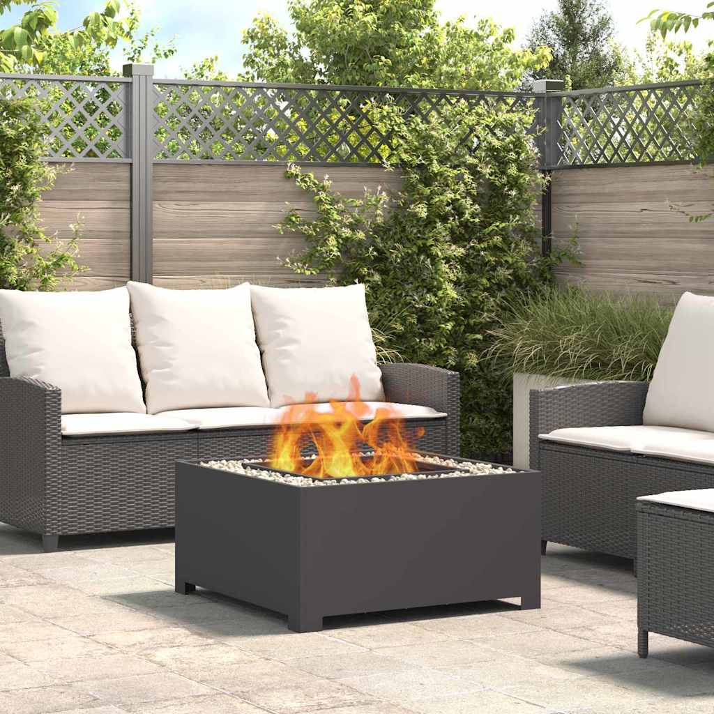 Kamin Crna 80 x 80 x 40 cm Čelik