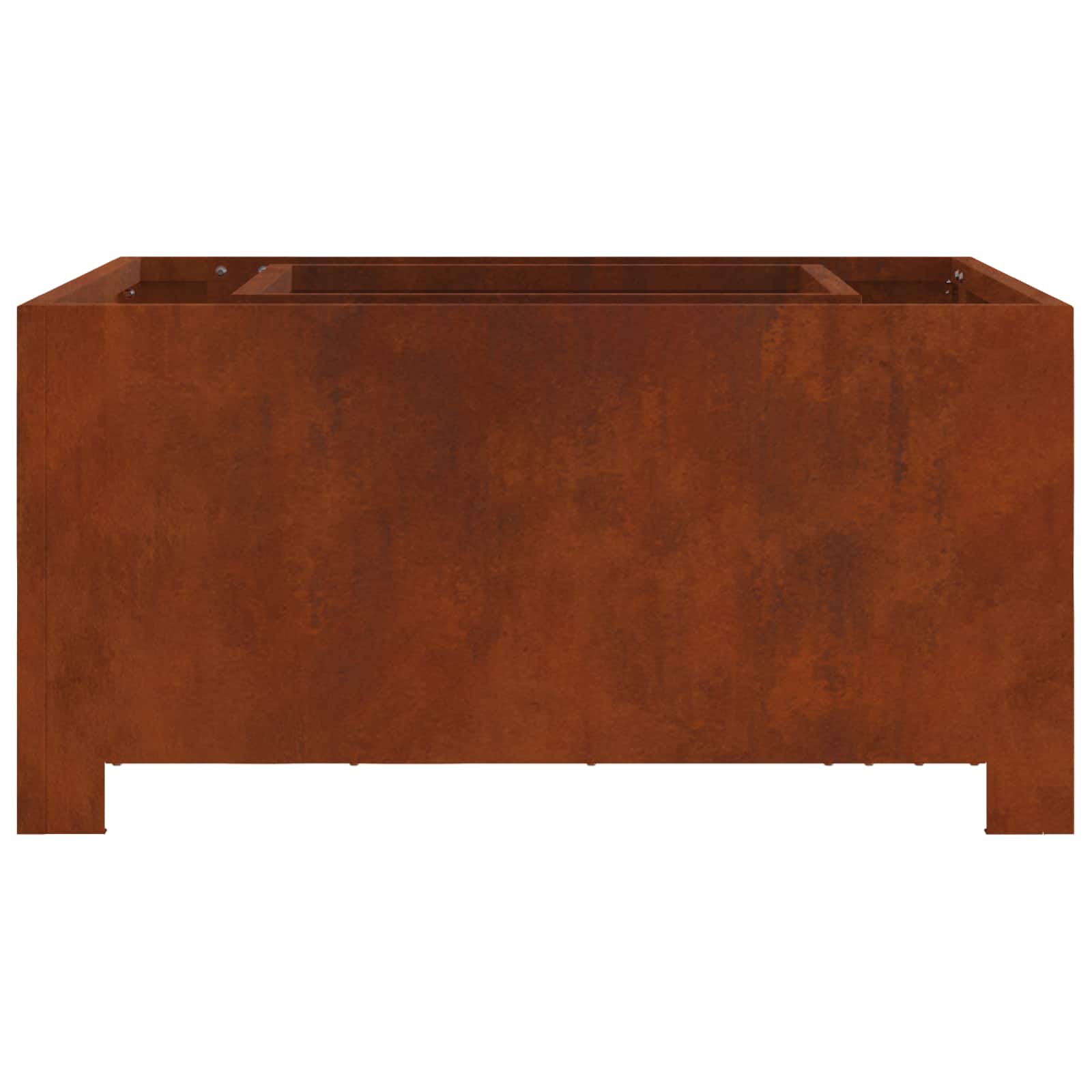 Kamin Rđa 80 x 80 x 40 cm Čelik otporan na vremenske uvjete