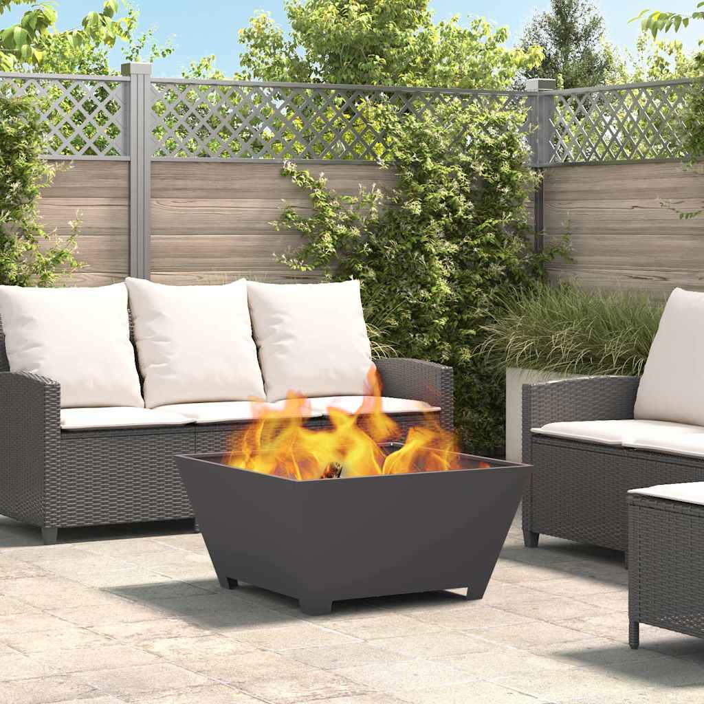 Kamin Crna 80 x 80 x 40 cm Čelik otporan na vremenske uvjete