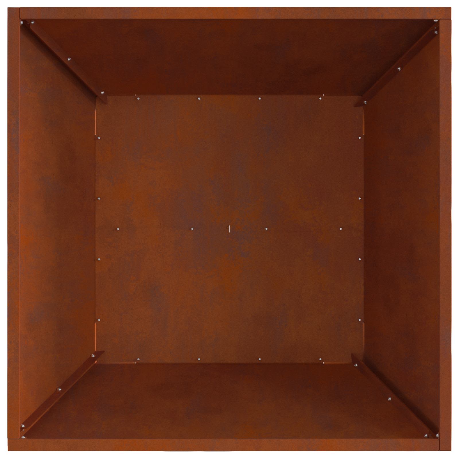 Kamin Smeđa 80 x 80 x 40 cm Čelik otporan na vremenske uvjete
