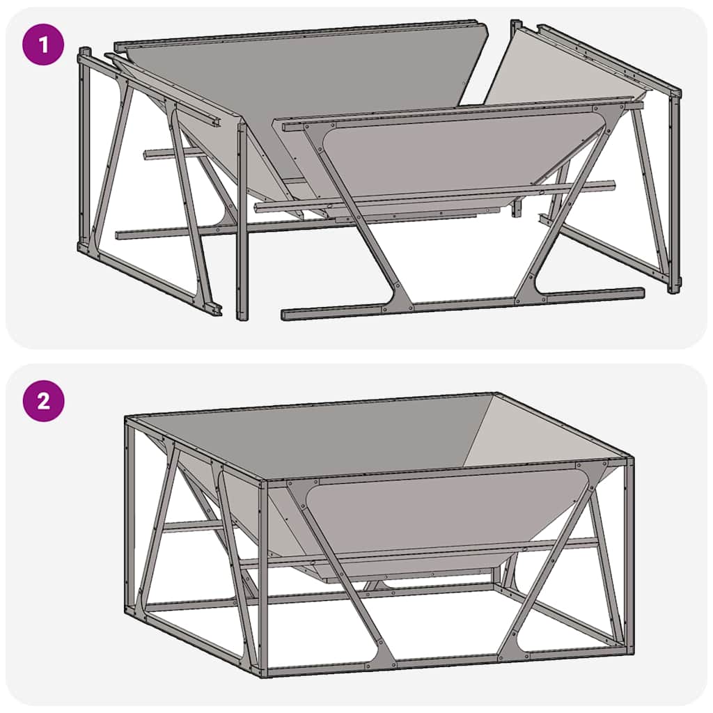 Kamin Smeđa 80 x 80 x 40 cm Čelik otporan na vremenske uvjete