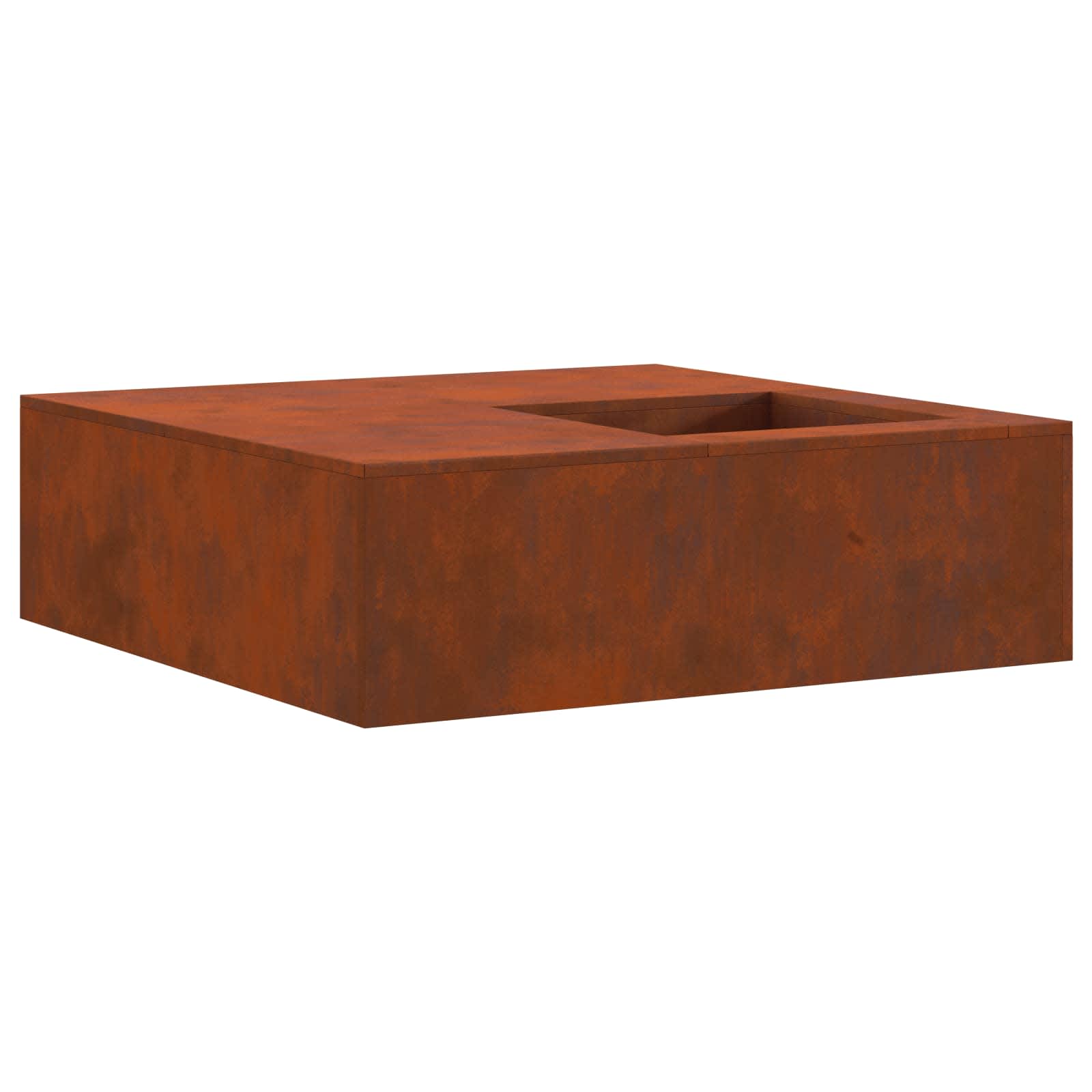 Kamin Smeđa 100 x 100 x 30 cm Čelik otporan na vremenske uvjete