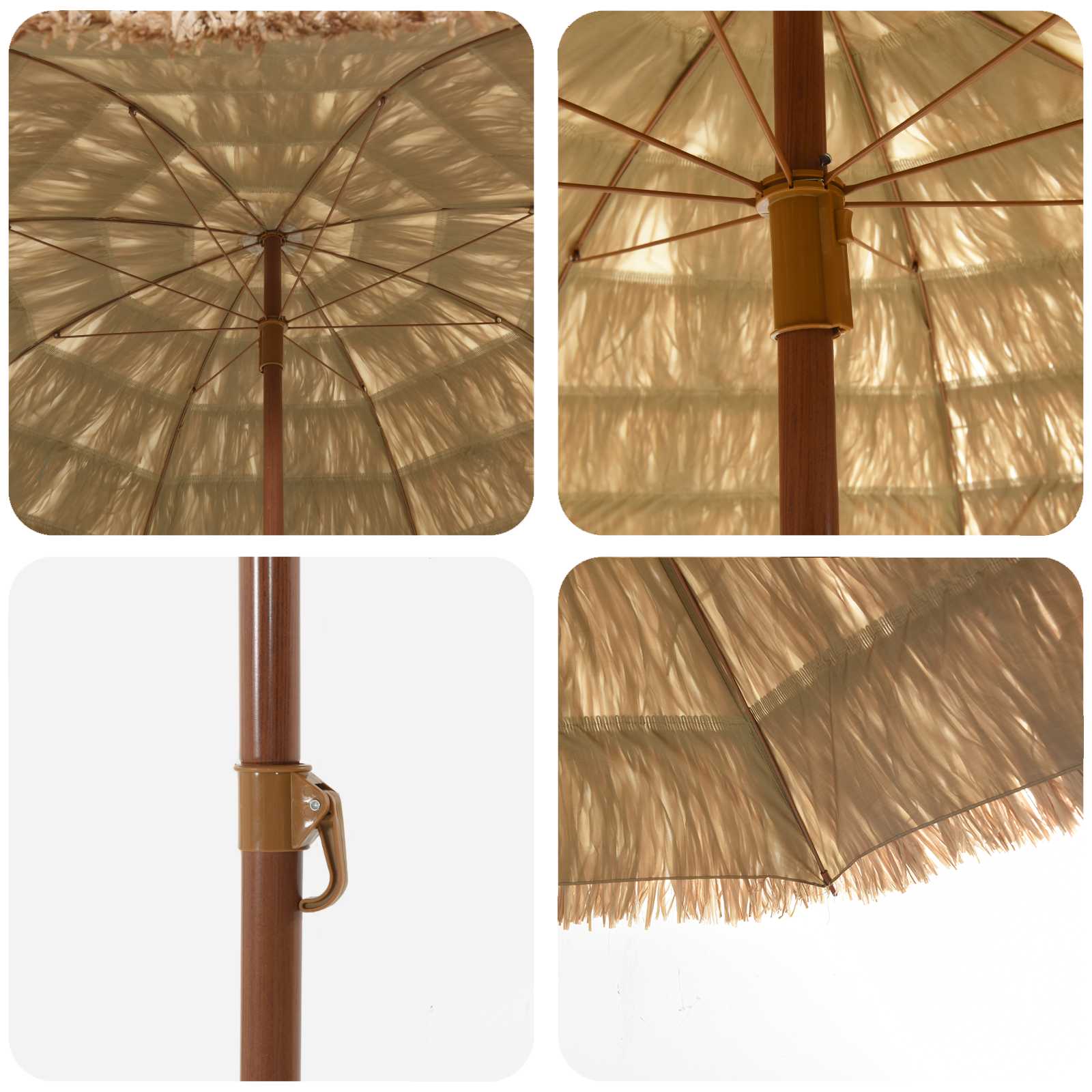 Suncobran za plažu Prirodna 255 x 255 x 255 cm