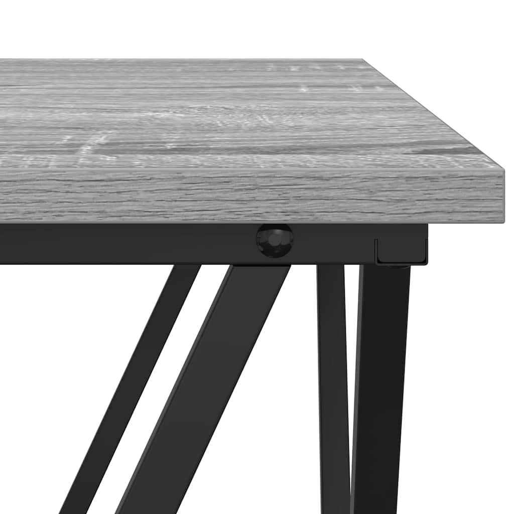 Set pomoćnih stolića 2 pcs Siva Sonoma Inženjerska drva i čelik