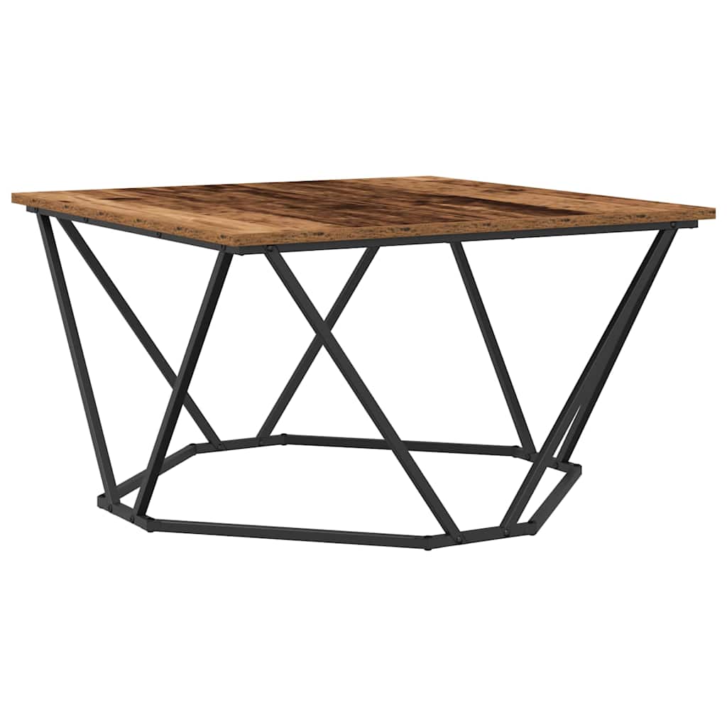 Kava Stol Staro drvo 80 x 80 x 45 cm Inženjerska drva i čelik