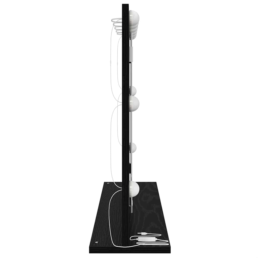 Ogledalo za Toalet Pravokutni Crni hrast 80 x 15 x 18 cm