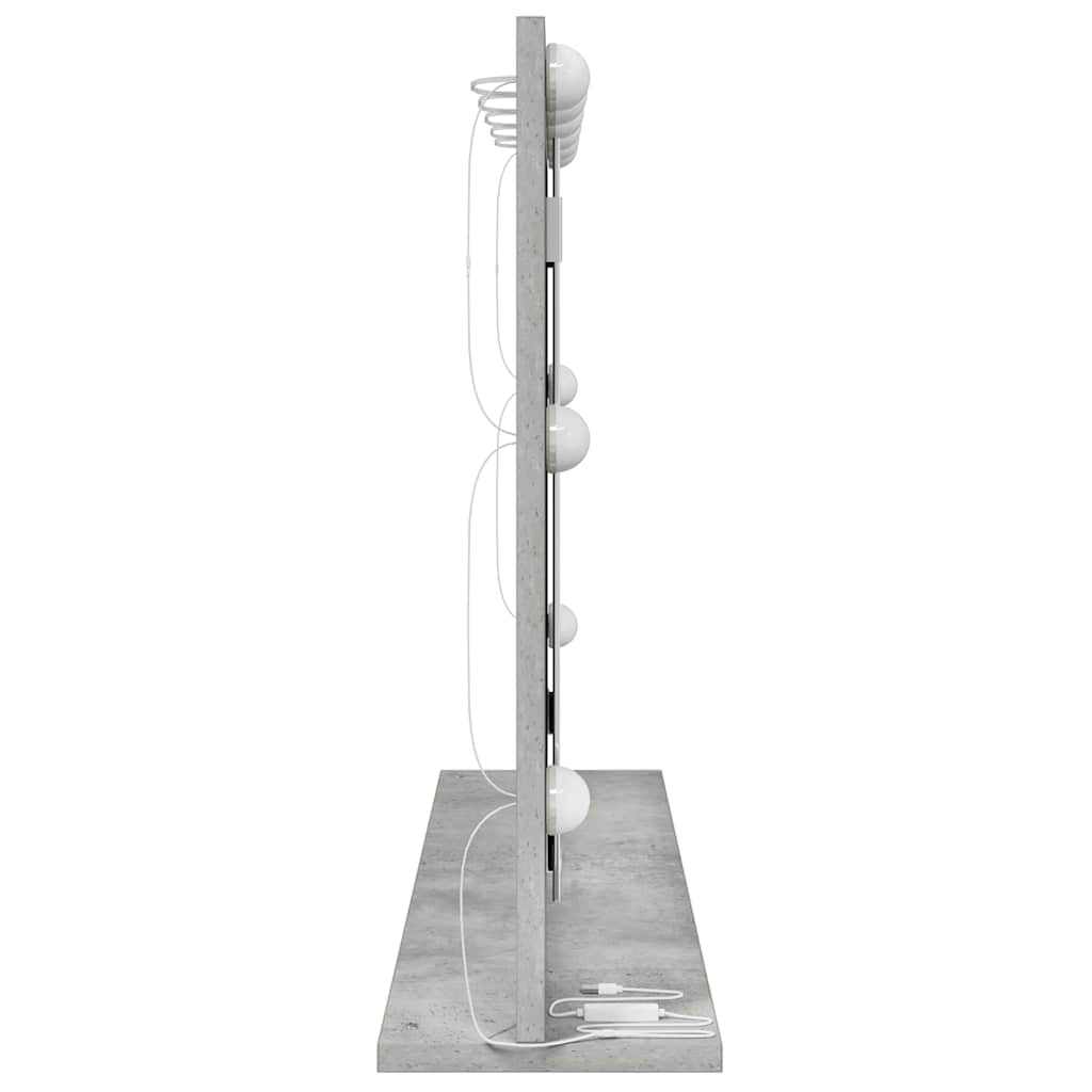 Ogledalo za Toalet Pravokutni Betonski sivi 80 x 55 x 18 cm