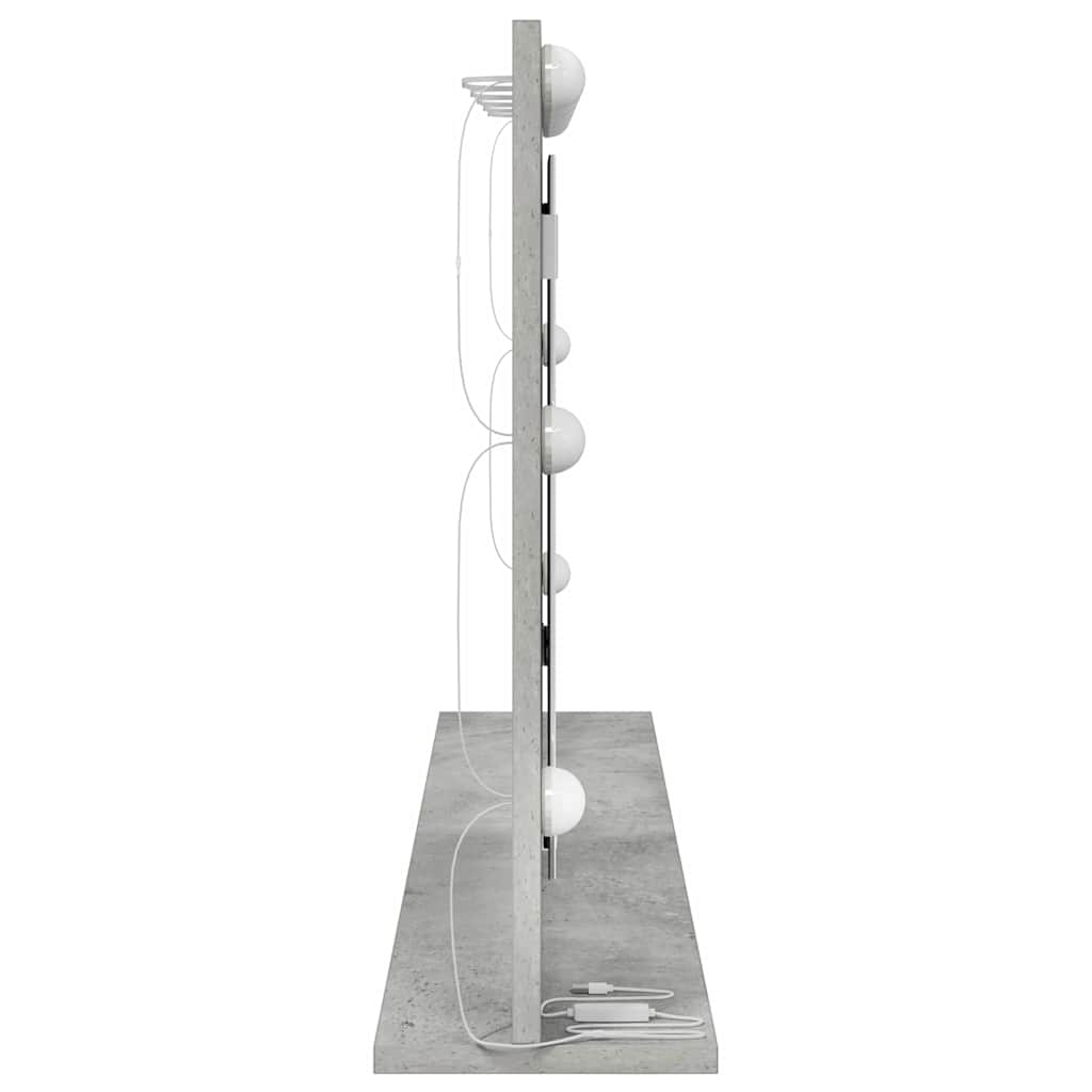 Ogledalo za Toalet Pravokutni Betonski sivi 100 x 55 x 18 cm