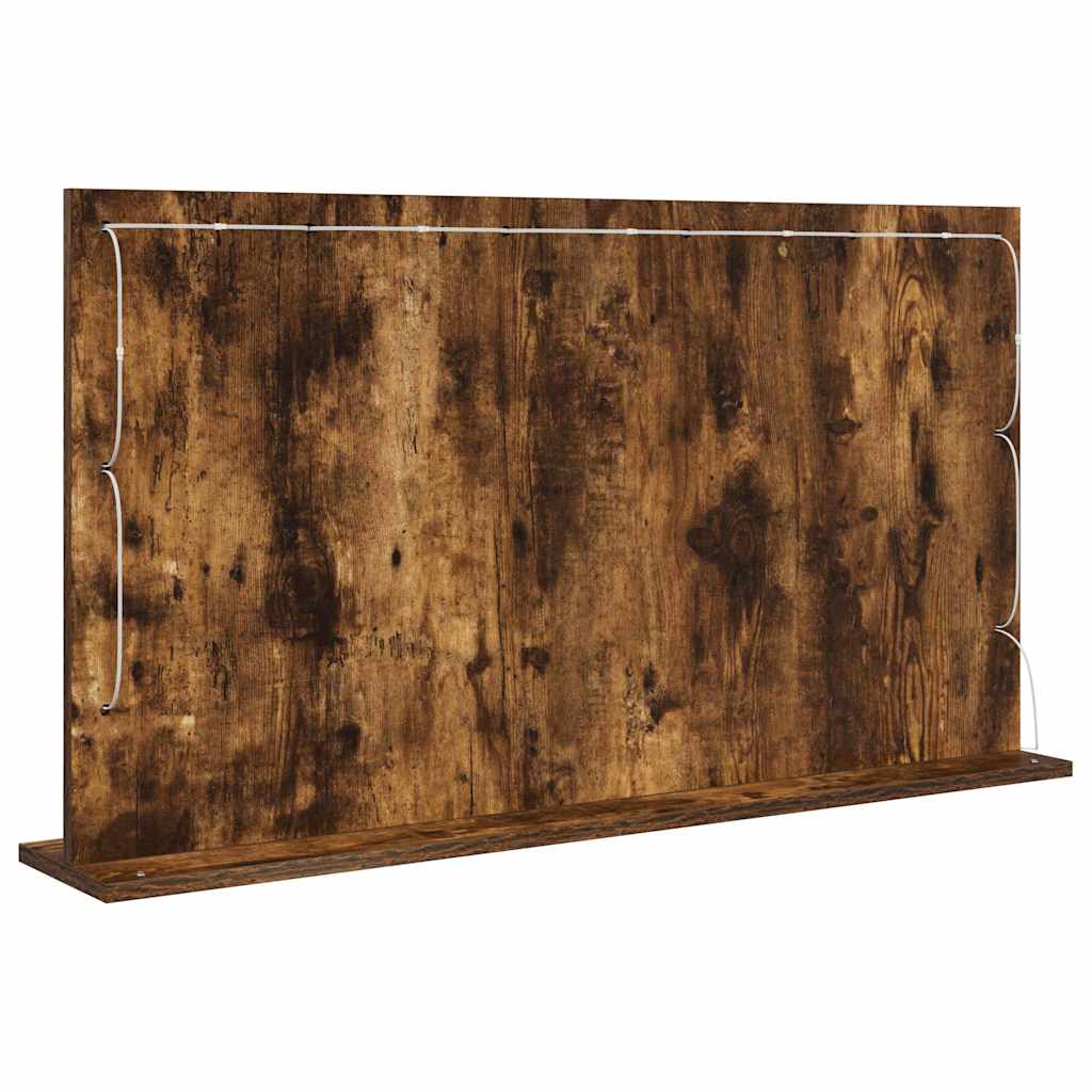 Ogledalo za Toalet Pravokutni Dimljeni hrast 100 x 55 x 18 cm
