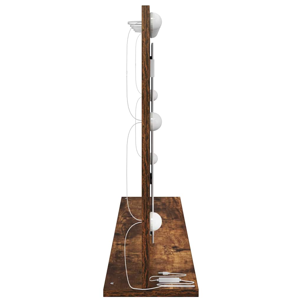 Ogledalo za Toalet Pravokutni Dimljeni hrast 100 x 55 x 18 cm