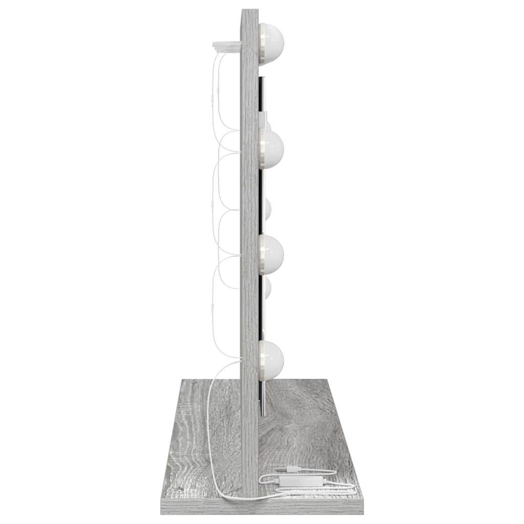 Ogledalo za Toalet Pravokutni Siva Sonoma 60 x 45 x 18 cm