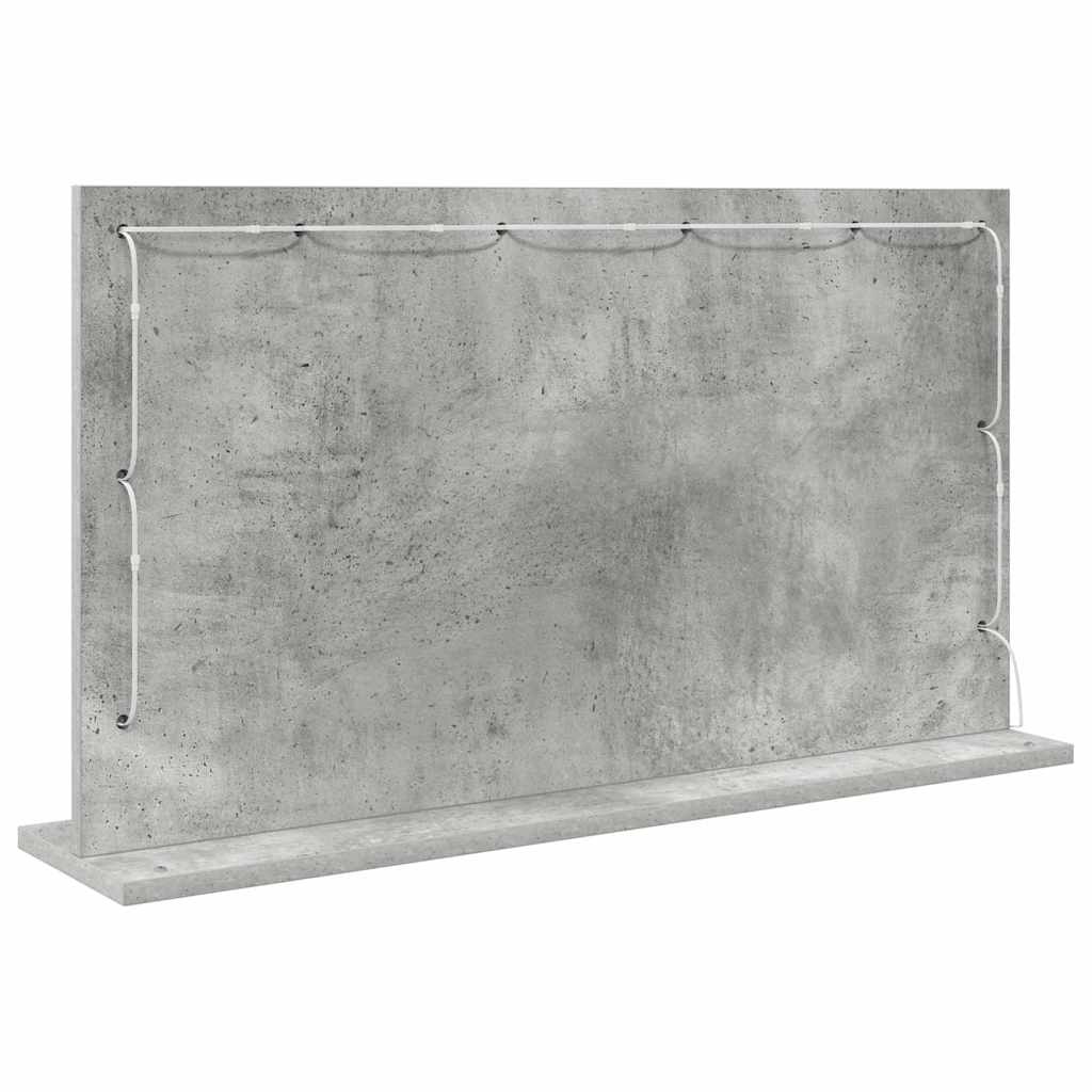 Ogledalo za Toalet Pravokutni Betonski sivi 80 x 45 x 18 cm