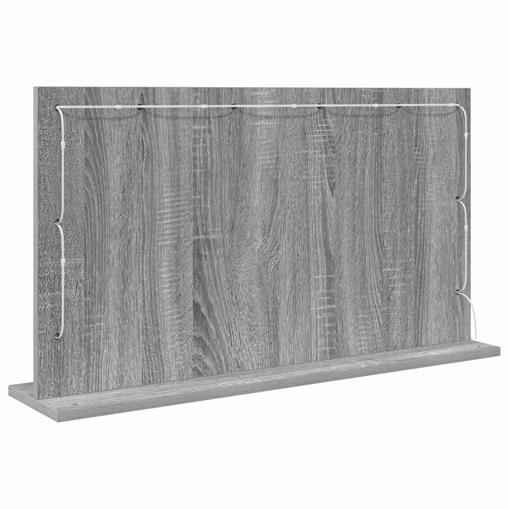Ogledalo za Toalet Pravokutni Siva Sonoma 80 x 45 x 18 cm