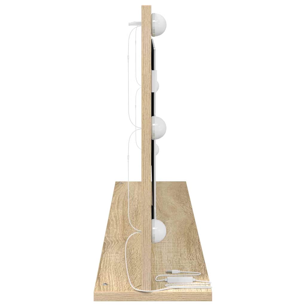 Ogledalo za Toalet Pravokutni Sonoma hrast 100 x 45 x 18 cm