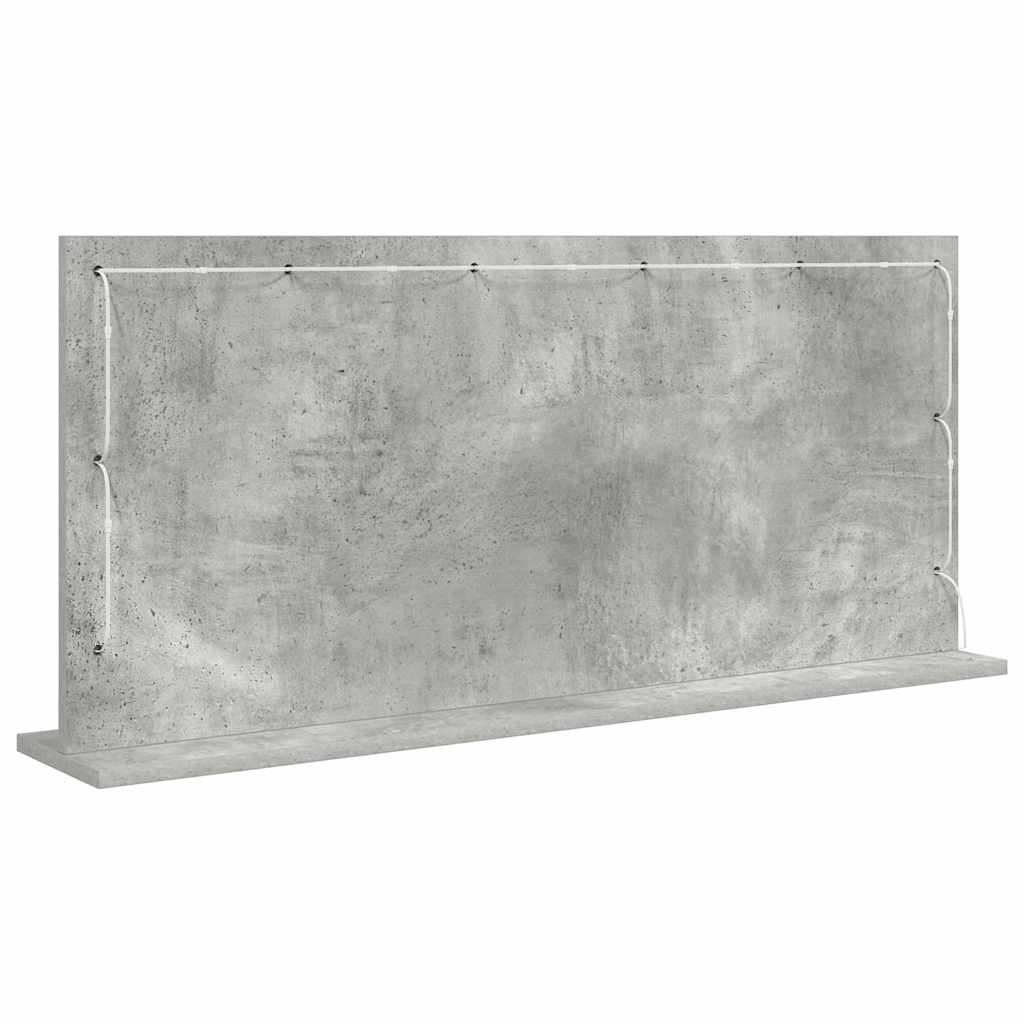 Ogledalo za Toalet Pravokutni Betonski sivi 100 x 45 x 18 cm