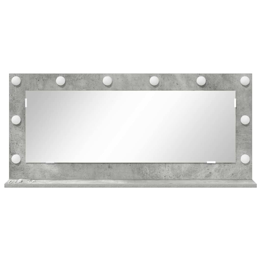 Ogledalo za Toalet Pravokutni Betonski sivi 100 x 45 x 18 cm