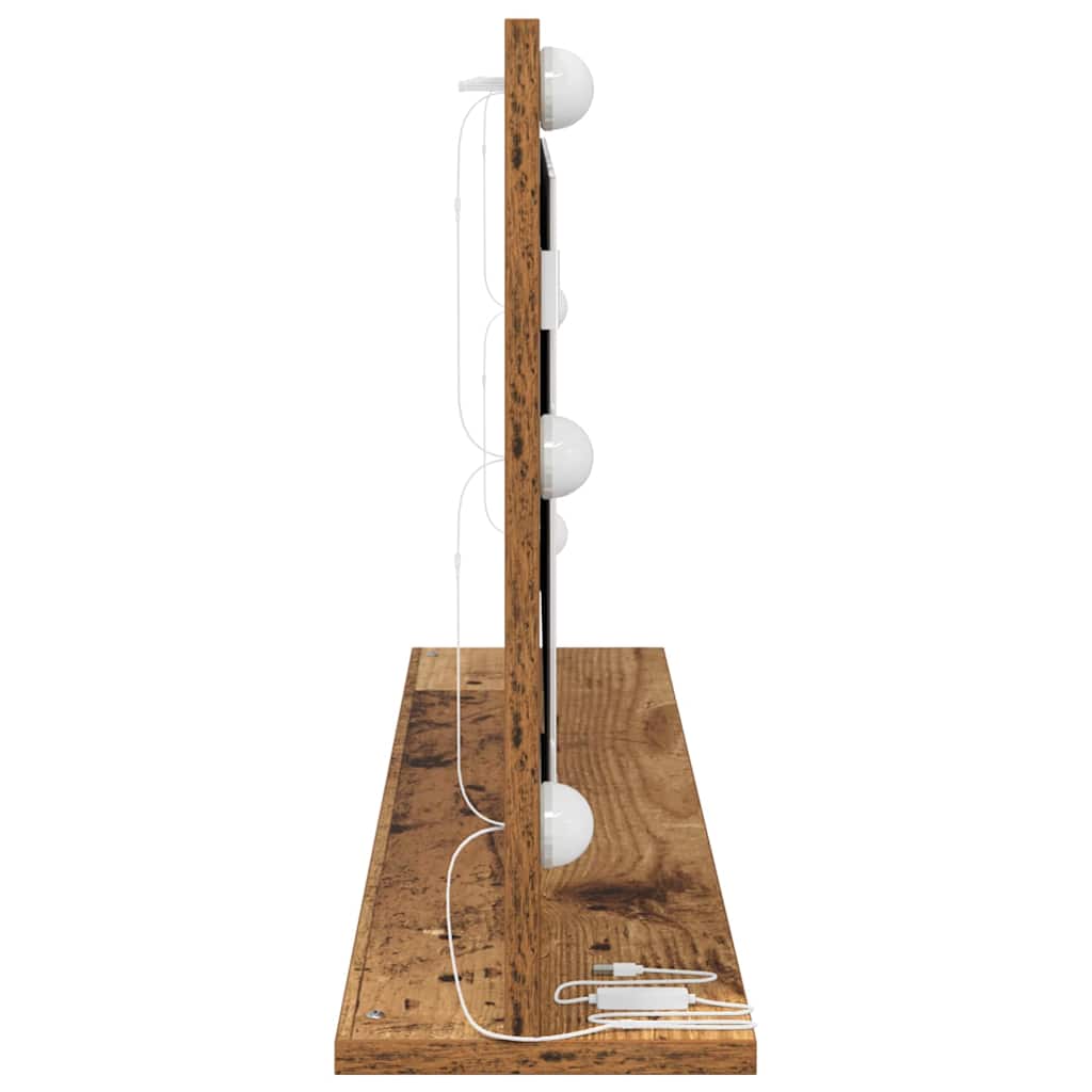 Ogledalo za Toalet Pravokutni Staro drvo 100 x 45 x 18 cm