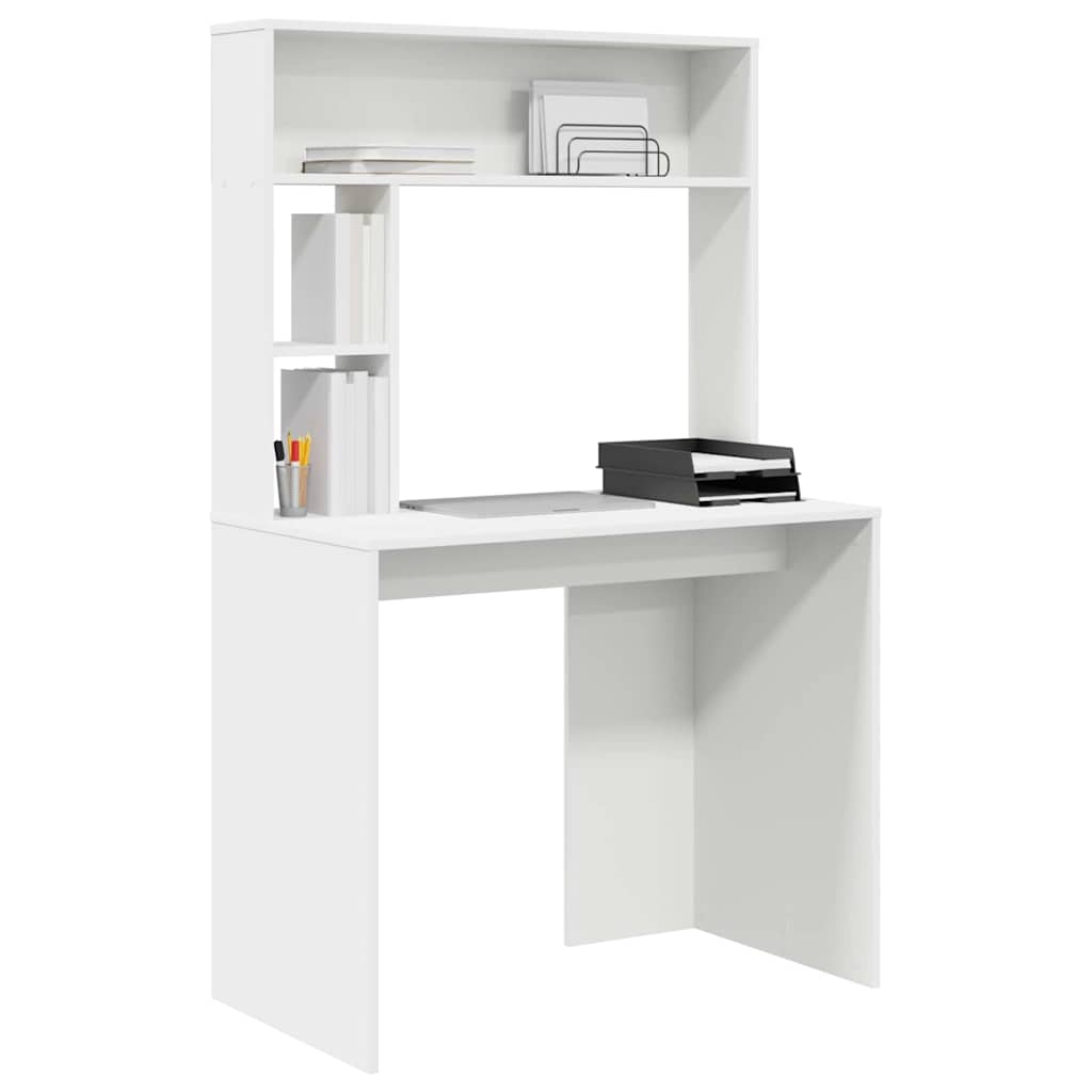 Stol s policom Bijelo 91 x 50 x 149 cm Konstruirano drvo