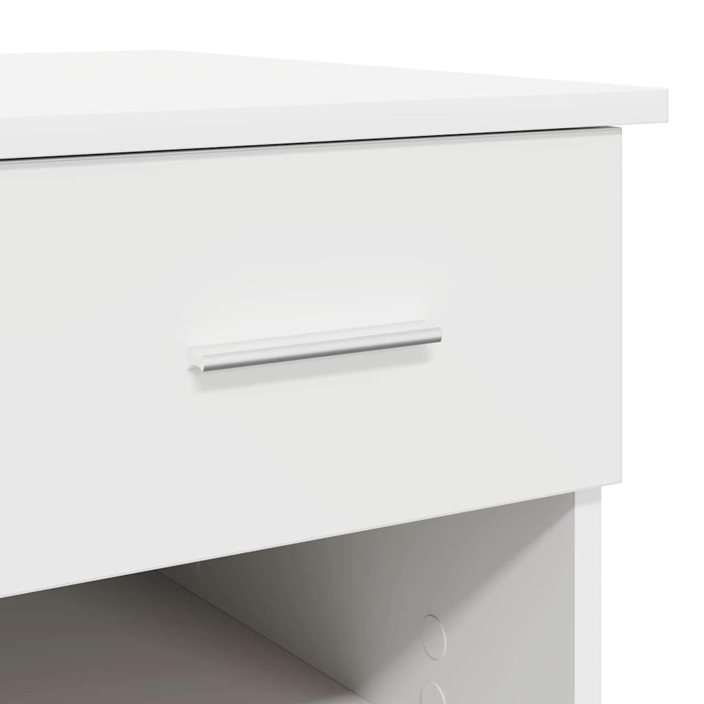 Stol s ladicama Bijelo 90 x 49 x 75 cm Konstruirano drvo