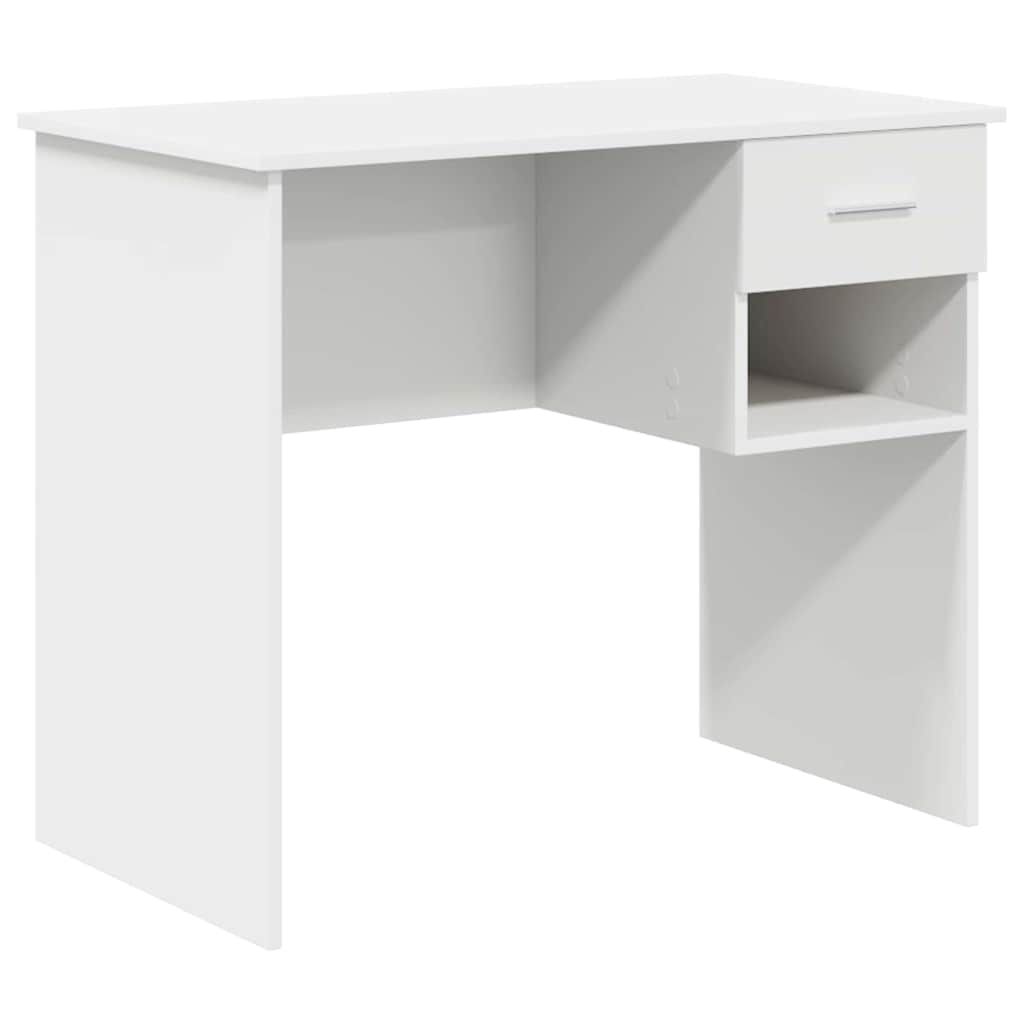 Stol s ladicama Bijelo 90 x 49 x 75 cm Konstruirano drvo