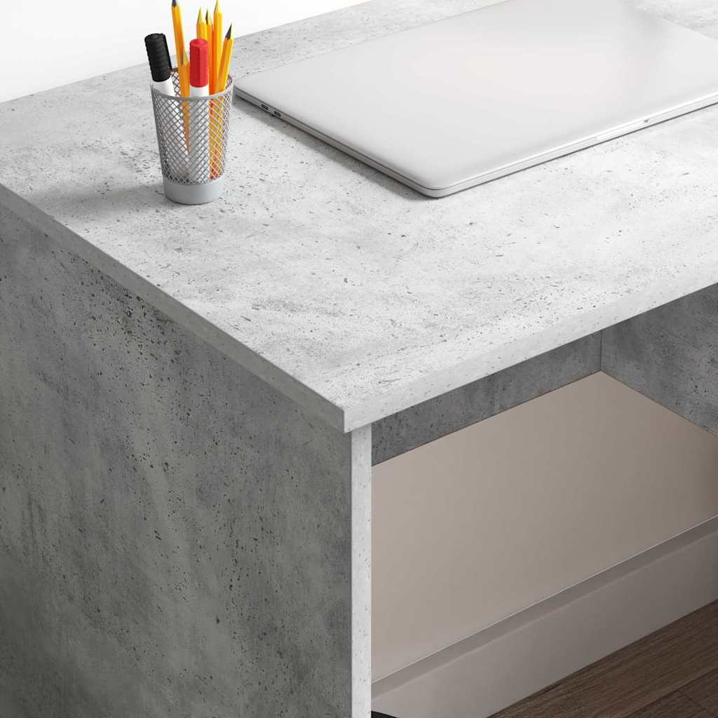 Stol s ladicama Betonski sivi 90 x 49 x 75 cm Konstruirano drvo