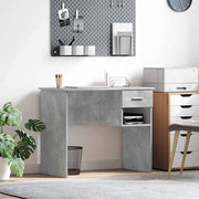 Stol s ladicama Betonski sivi 90 x 49 x 75 cm Konstruirano drvo