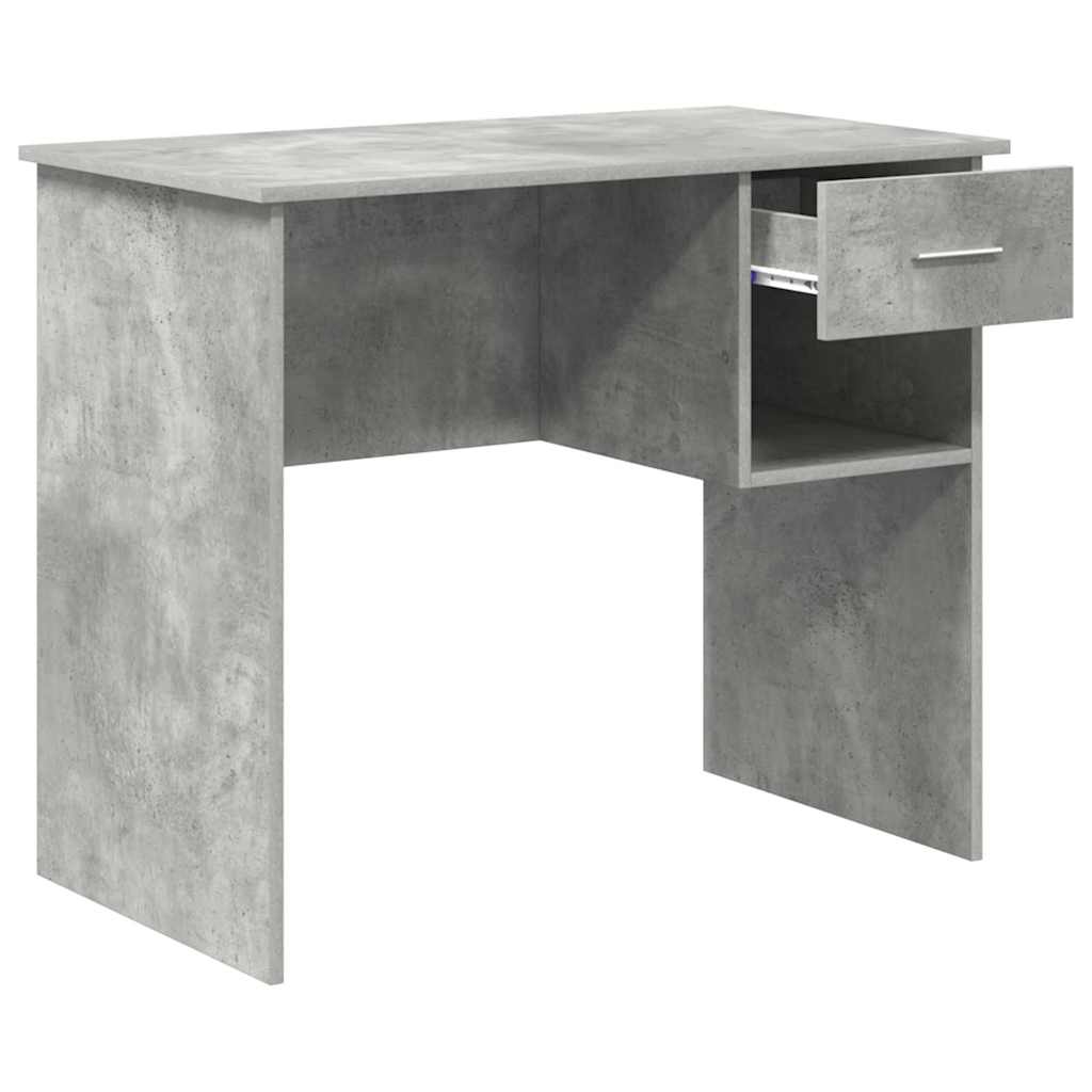 Stol s ladicama Betonski sivi 90 x 49 x 75 cm Konstruirano drvo