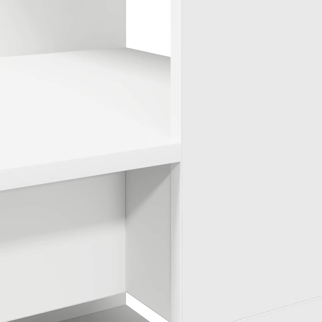 Stol s policom Bijelo 113 x 54 x 120 cm Konstruirano drvo