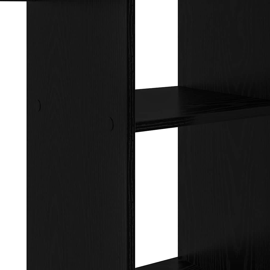 Stol s policom Crni hrast 142 x 102 x 73 cm Konstruirano drvo