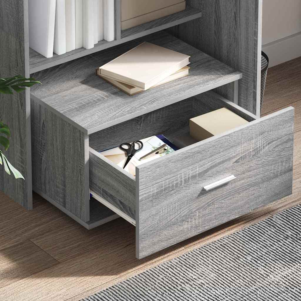 Ormar s ladicama s kotačem Siva Sonoma 55 x 45 x 31 cm