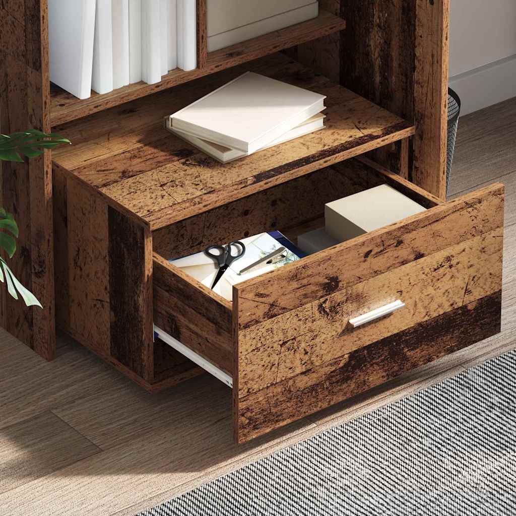 Ormar s ladicama s kotačem Staro drvo 55 x 45 x 31 cm